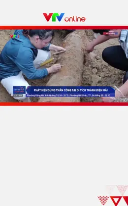 Đà Nẵng: Phát hiện súng thần công tại di tích Thành Điện Hải