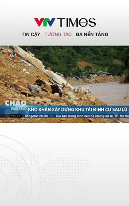   Khó khăn xây dựng khu tái định cư sau lũ 