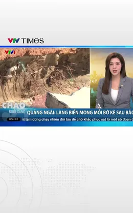 Quảng Ngãi: Làng biển mong mỏi bờ kè sau bão