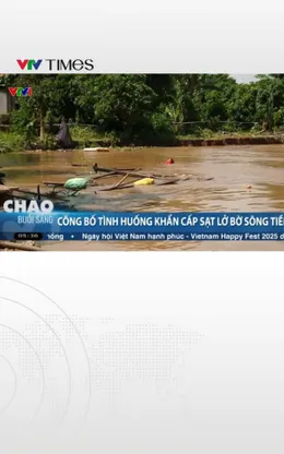 Công bố tình huống khẩn cấp sạt lở bờ sông Tiền 