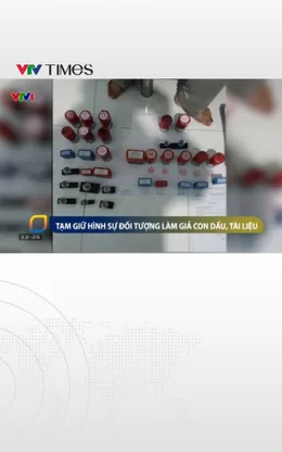 Tạm giữ hình sự đối tượng làm giả con dấu, tài liệu của cơ quan, tổ chức