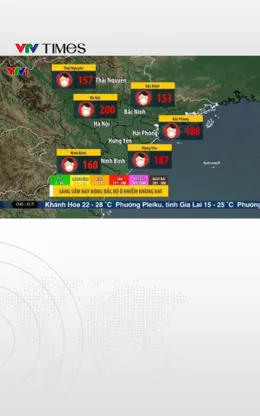 Sáng sớm nay (9/12), Đông Bắc Bộ ô nhiễm không khí