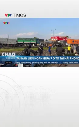 Tai nạn liên hoàn giữa 7 ô tô tại Hải Phòng 