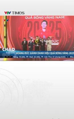 Hoàng Đức giành danh hiệu Quả bóng vàng 2025