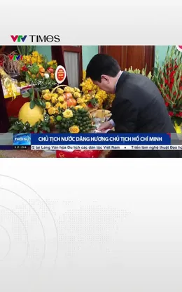 Chủ tịch nước Lương Cường dâng hương tưởng niệm Chủ tịch Hồ Chí Minh