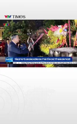 Tổng Bí thư Tô Lâm dâng hương vua Lý Thái Tổ và chúc Tết nhân dân Thủ đô