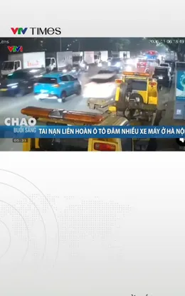 Tài xế gây tai nạn liên hoàn trên phố Nguyễn Chánh (Hà Nội) có nồng độ cồn 0,264 mg/l khí thở