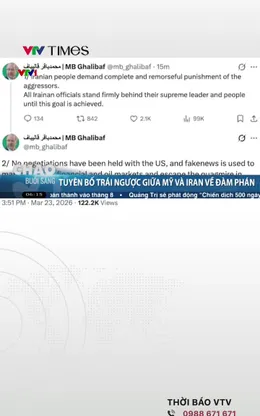 Tuyên bố trái ngược của Mỹ và Iran về đàm phán