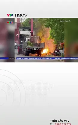 Xe cẩu vướng dây điện phát nổ, tài xế tử vong