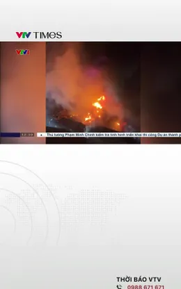 Cháy lớn kho xưởng gỗ ở Hà Nội, một người tử vong