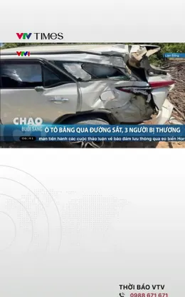 Lâm Đồng: Ô tô băng qua đường sắt, 3 người bị thương