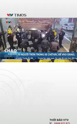 70 người trốn trong xe chở rác để vào Israel