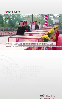 Nghệ An: An táng 80 hài cốt liệt sĩ hi sinh tại Lào