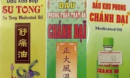 Cảnh báo các loại dầu xoa bóp giả