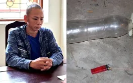 Bị từ chối cung cấp camera an ninh, người đàn ông ném chai xăng đang cháy vào cổng nhà nghỉ