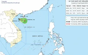 Áp thấp nhiệt đới giật cấp 8 trên Vịnh Bắc Bộ, nhiều vùng biển sóng cao đến 4m