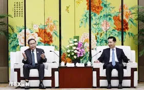 Chủ tịch Quốc hội Trần Thanh Mẫn tiếp Bí thư Tỉnh ủy Thiểm Tây