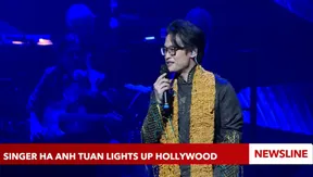Singer Ha Anh Tuan lights up Hollywood