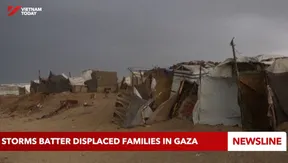 Storms batter displaced families in Gaza