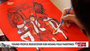 Young people rediscover Kim Hoàng folk paintings