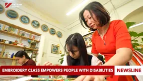 Embroidery class empowers people with disabilities