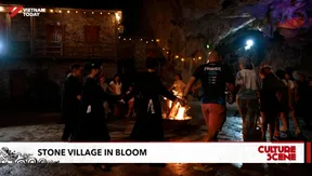 Stone village in bloom