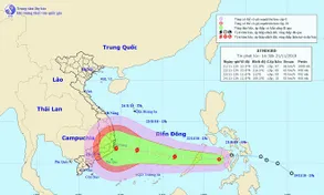 Bão số 9 ngày càng mạnh lên, hướng thẳng vào Nam Trung Bộ