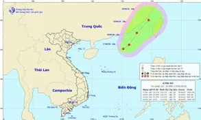 Xuất hiện áp thấp nhiệt đới trên Biển Đông