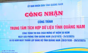 Gắn biển công trình chào mừng ngày giải phóng tỉnh Quảng Nam