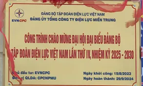 Gắn biển công trình Trạm biến áp 110kV Cảng Quy Nhơn và đấu nối