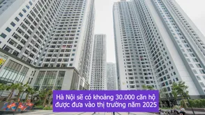 Hà Nội sẽ có khoảng 30.000 căn hộ được đưa vào thị trường năm 2025