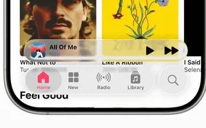iOS 26: Liquid Glass bị làm mờ thêm