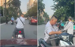 Xác minh vụ việc người đàn ông chặn ô tô, đòi tiền đỗ xe ở Hà Nội