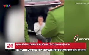 Tạm giữ tài xế dương tính ma túy trong vụ lật ô tô ở Ngã Tư Sở