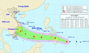 Bão Sanba khả năng sẽ đi vào Biển Đông ngày 30 Tết