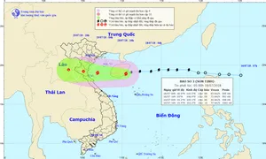 Chiều tối nay, bão số 3 ảnh hưởng trực tiếp đến các tỉnh từ Thái Bình đến Hà Tĩnh