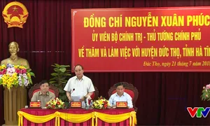 Thủ tướng Chính phủ thăm và làm việc tại huyện Đức Thọ, Hà Tĩnh