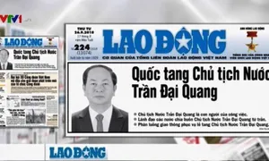 Lễ tang Chủ tịch nước Trần Đại Quang được phản ánh trang trọng trên báo chí