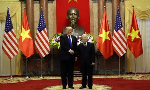 VIDEO Tổng thống Mỹ Donald Trump tới Phủ Chủ tịch hội đàm với Tổng Bí thư, Chủ tịch nước Nguyễn Phú Trọng