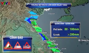 Cảnh báo mưa lớn khu vực Trung bộ