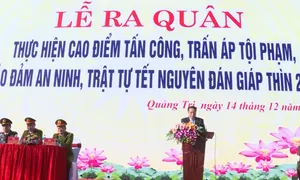 Công an Quảng Trị ra quân trấn áp tội phạm