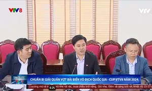 Chuẩn bị cho Giải Quần vợt bãi biển vô địch quốc gia - Cup VTV8 năm 2024