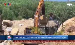 Khai thác đất trái phép tại mỏ đá đã dừng hoạt động và bỏ hoang nhiều năm