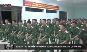 Tổng Bí thư Nguyễn Phú Trọng với lực lượng vũ trang Quảng Trị