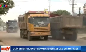 Bình Định: Chấn chỉnh phương tiện vận chuyển vật liệu gây mất ATGT