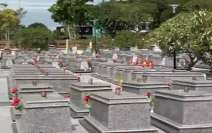 Tổ chức lấy mẫu sinh phẩm hài cốt liệt sĩ tại Nghĩa trang Hòa Quý