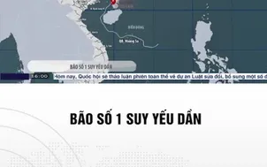 Bão số 1 yếu dần 