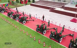 Khối pháo lễ luyện tập mừng Quốc khánh