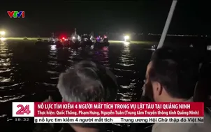 Nỗ lực tìm kiếm 4 người mất tích trong vụ lật tài tại Quảng Ninh