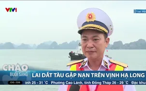 Lai dắt tàu gặp nạn trên Vịnh Hạ Long